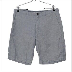 BANANA REPUBLIC Shorts Size 35 Men's Linen Cotton Chino Warm Granite Gray Preppy